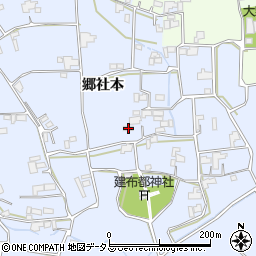 徳島県阿波市市場町香美郷社本130周辺の地図