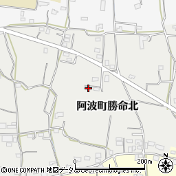 徳島県阿波市阿波町勝命北157周辺の地図