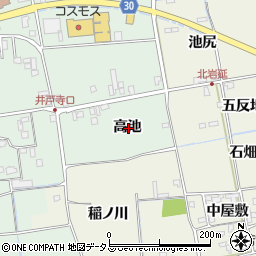 徳島県徳島市国府町井戸高池周辺の地図