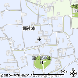 徳島県阿波市市場町香美郷社本129周辺の地図