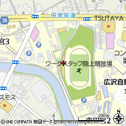 徳島市陸上競技場周辺の地図