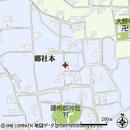 徳島県阿波市市場町香美郷社本115周辺の地図