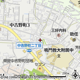 徳島県徳島市中吉野町周辺の地図