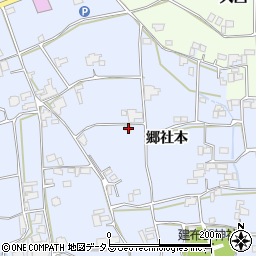 徳島県阿波市市場町香美郷社本185周辺の地図