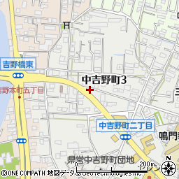 読売センター　徳島城北・阿波北島周辺の地図