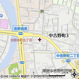 徳島吉野本町郵便局周辺の地図