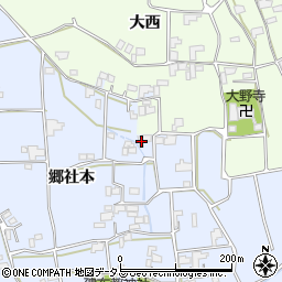 徳島県阿波市市場町香美郷社本90周辺の地図