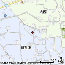 徳島県阿波市市場町香美郷社本94周辺の地図