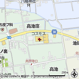徳島県徳島市国府町井戸高池窪58周辺の地図