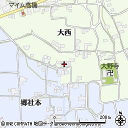 徳島県阿波市市場町香美郷社本64周辺の地図