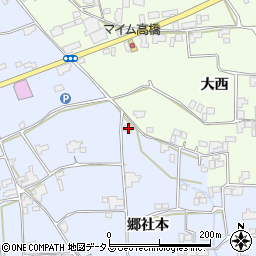 徳島県阿波市市場町香美郷社本199周辺の地図