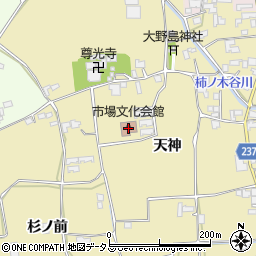市場文化会館周辺の地図