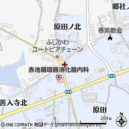 徳島県阿波市市場町香美原田295周辺の地図