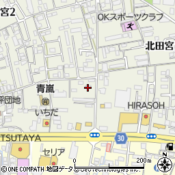 三八田宮店周辺の地図
