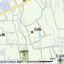 徳島県阿波市市場町山野上（白坂）周辺の地図
