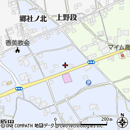 徳島県阿波市市場町香美郷社本224周辺の地図