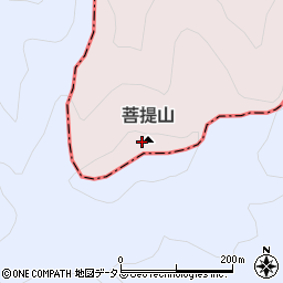 菩提山周辺の地図