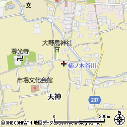 徳島県阿波市市場町大野島天神周辺の地図