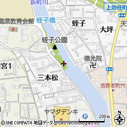 徳島県徳島市上助任町周辺の地図