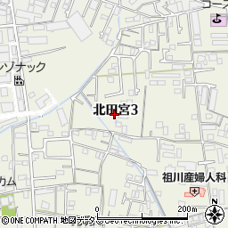 徳島県徳島市北田宮3丁目周辺の地図