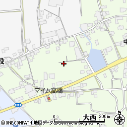 徳島県阿波市市場町山野上大西周辺の地図
