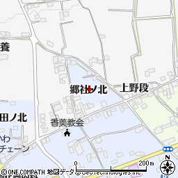 徳島県阿波市市場町香美郷社ノ北周辺の地図