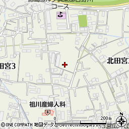 徳島県徳島市北田宮周辺の地図