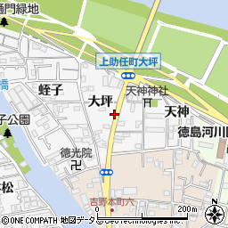 徳島県徳島市上助任町大坪周辺の地図