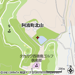 徳島県阿波市阿波町北山周辺の地図