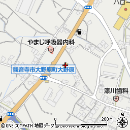 ローソン観音寺大野原インター店周辺の地図