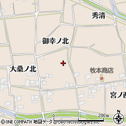 徳島県阿波市市場町伊月（御幸ノ北）周辺の地図