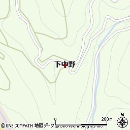 徳島県美馬市脇町下中野周辺の地図