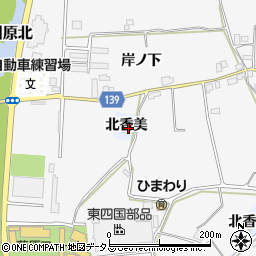 徳島県阿波市市場町香美北香美29周辺の地図