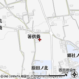 徳島県阿波市市場町興崎箸供養周辺の地図