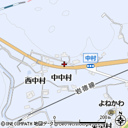 山口県岩国市周東町西長野中中村周辺の地図