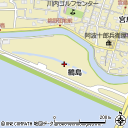 徳島県徳島市川内町鶴島398周辺の地図