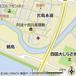 徳島県徳島市川内町宮島本浦206周辺の地図