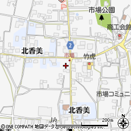 徳島県阿波市市場町市場周辺の地図