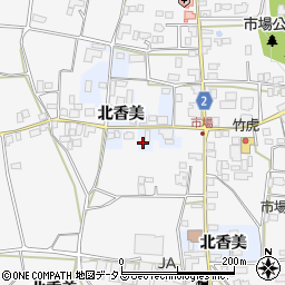 徳島県阿波市市場町香美北香美40周辺の地図