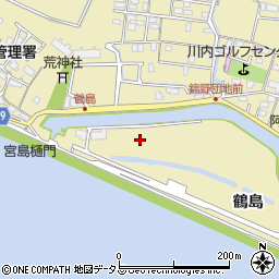 徳島県徳島市川内町鶴島380周辺の地図