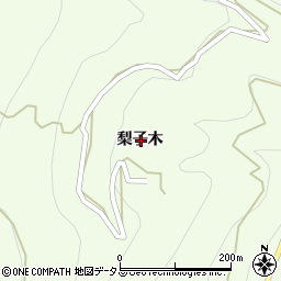 徳島県美馬市脇町梨子木周辺の地図