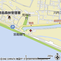 徳島県徳島市川内町鶴島375周辺の地図