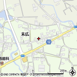 徳島県阿波市市場町山野上末広160周辺の地図