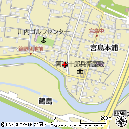 徳島県徳島市川内町宮島本浦67周辺の地図