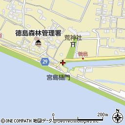 徳島県徳島市川内町鶴島372周辺の地図