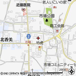 徳島県阿波市市場町市場町筋104周辺の地図