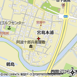 徳島県徳島市川内町宮島本浦178周辺の地図