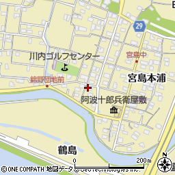 徳島県徳島市川内町宮島本浦71周辺の地図