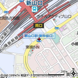 新山口駅新幹線口周辺の地図