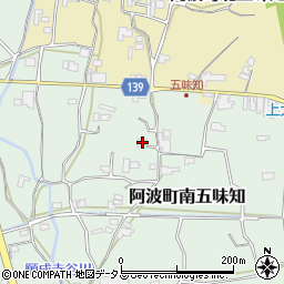 徳島県阿波市阿波町南五味知168周辺の地図